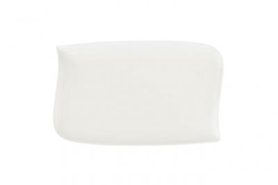 Assiette plate rectangulaire design vague - 33 cm x 20 cm - Porcelaine Blanc