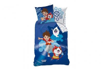 CTI Housse de Couette Yo-Kai Watch Gang Enfant Coton Bleu 140 x 200 cm + Taie 63 x 63 cm