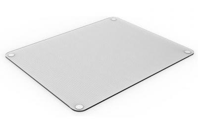Grande planche &agrave; d&eacute;couper en verre transparent Blanc Pebbly