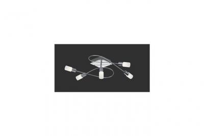 Plafonnier moderne clapton chrome 5 led trio lighting