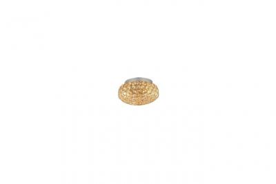 Plafonnier Dor&eacute; en cristal KING 3 ampoules