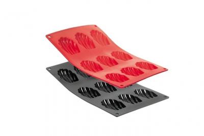 De buyer moule souple a madelaines - 9 emplacements - sillicone - noir