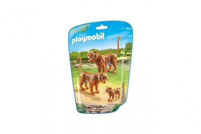 PLAYMOBIL 6645 - Le Zoo - Couple de Tigres avec B&eacute;b&eacute;