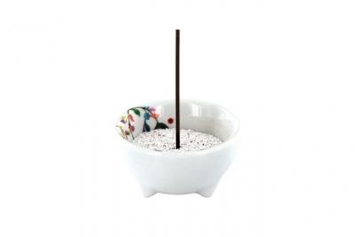 Porte-encens V&eacute;g&eacute;tal en porcelaine