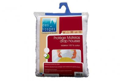 Prot&egrave;ge matelas absorbant molleton coton brice 160x200