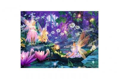 Puzzle 500 Pi&egrave;ces : La For&ecirc;t des F&eacute;es, avec 55 Pierres pour d&eacute;corer,