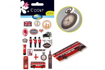 Sachet une planche de gommettes en 3d : londres maildor