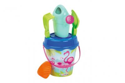 ECOIFFIER SUMMER Seau 16 cm Flamant Rose Garni