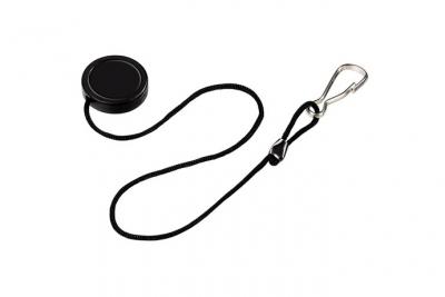 Support pour bouchon d'objectif, 10 cm, noir