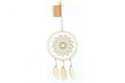 Suspension attrape-r&ecirc;ves en bois 41 x 16 cm - Mandala