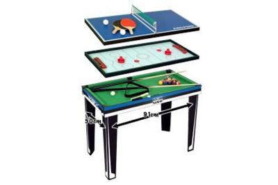 Table multi-jeux - USG - Billard am&eacute;ricain Air hockey Ping-pong - Mixte - 121 x 58 cm 