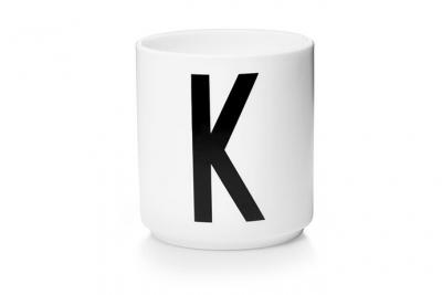 DESIGN LETTERS Tasse en porcelaine Personal  - K - blanc