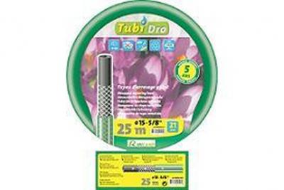 Tuyau TUBIDRO guip&eacute; vert translucide 20 m D. 15 mm - PRTG20V15 - Ribiland