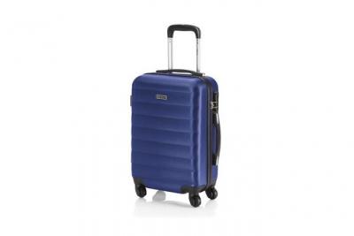 ITACA. Mallette de transport &agrave; 4 roues 71250 bleu -55x38x20cm