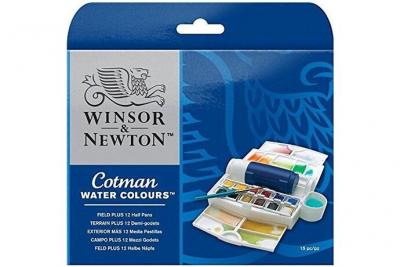 Winsor & newton cotman field plus bo&icirc;te daquarelle 12 demi-godets