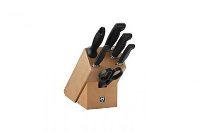 Bloc de 7 couteaux en bois h&ecirc;tre FOUR STAR&reg;