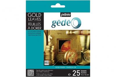 Feuilles &agrave; dorer - Dor&eacute; - 25 pcs - P&eacute;b&eacute;o - couleur variant