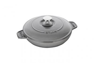 STAUB Assiette Chaude en Fonte, Ronde, &Oslash; 20 cm, 0,75 L, Gris Graphite