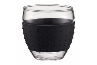 BODUM Set de 2 verres PAVINA bande en silicone 0,1L NOIR