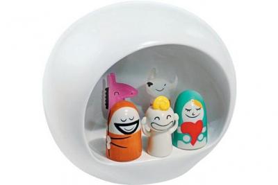 Alessi - Cr&ecirc;che Presepe Blanche et ses 5 figurines AMGI10