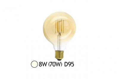 Ampoule LED &agrave; filament COB - E27 - 8W - 4000&deg;K - Non dimmable