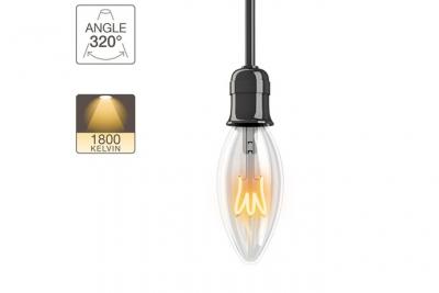 Ampoule LED spirale E14 180lm 18W IP20 &Oslash;4 cm blanc chaud Xanlite