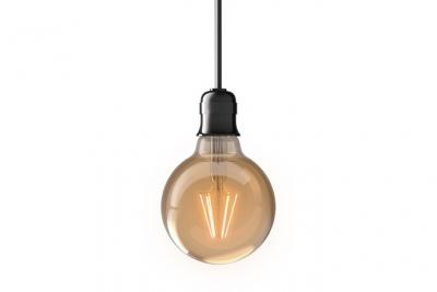 Ampoule globe G95 Xanlite culot E27, vintage filament 3.8W 