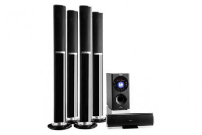 Home cinema 5.1 Auna Bluetooth Syst&egrave;me d'enceintes 5.1 USB/SD/AUX barres de son 145W Noir