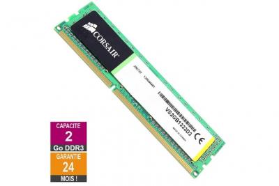 Barrette M&eacute;moire 2Go RAM DDR3 Corsair VS2GB1333D3 DIMM PC3-10600U 1333MHz 1Rx8
