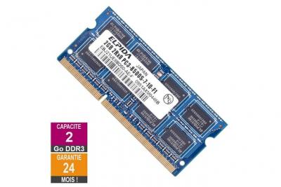 Barrette M&eacute;moire 2Go RAM DDR3 EBJ21UE8BDS0-AE-F SO-DIMM PC3-8500 1066MHz 2Rx8 