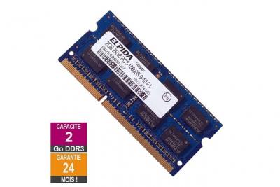 Barrette M&eacute;moire 2Go RAM DDR3 EBJ21UE8BDS0-DJ-F SO-DIMM PC3-10600 1333MHz 2Rx8 