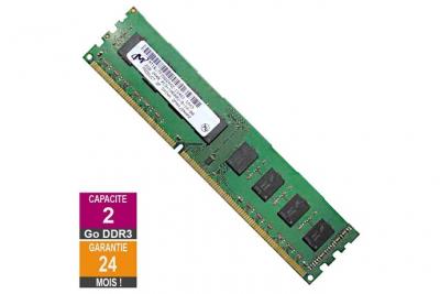 Barrette M&eacute;moire 2Go RAM DDR3 MT16JTF25664AZ-1G4G1 PC3-10600U 1333MHz 2Rx8 