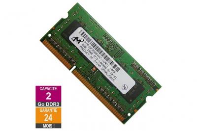 Barrette M&eacute;moire 2Go RAM DDR3 Micron MT8JSF25664HZ-1G4D1 SO-DIMM PC3-10600 1333MHz 1Rx8 