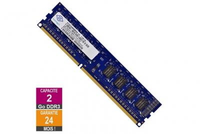 Barrette M&eacute;moire 2Go RAM DDR3 NT2GC64B88B0NF-CG PC3-10600U 1333MHz 1Rx8 
