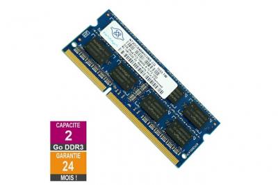Barrette M&eacute;moire 2Go RAM DDR3 NT2GC64B8HC0NS-CG SO-DIMM PC3-10600 1333MHz 2Rx8 