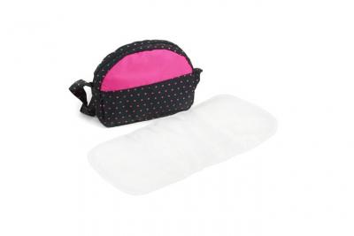 Bayer 2000-Bayer Chic 2000 Sac &agrave; Langer pour poup&eacute;e, 853 12, Pois Roses