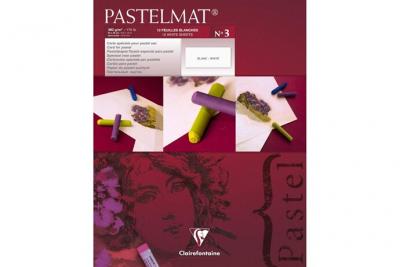 Bloc dessin A4 pastelmat 12 feuilles 24x30cm blanc N 3 - Clairefontaine