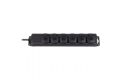 Brennenstuhl R&eacute;partiteur de prises sans interrupteur noir 6x 2m 230V