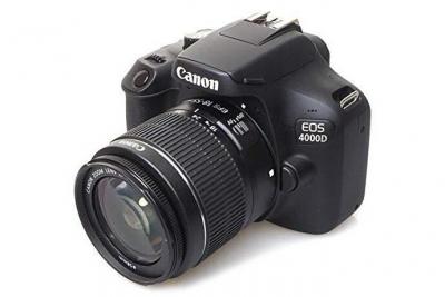 Canon Reflex EOS 4000D avec Objectif EFS 1855mm III, 18 MP, Noir