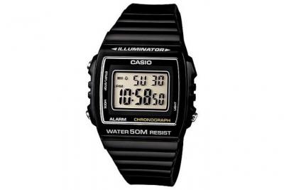 CASIO Mod. W-215H-1A BLACK Illuminator, Chrono, Alarm, Led light, wr50 **ORIGINAL BOX**