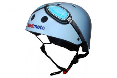 Casque enfant Kiddimoto Goggle bleu- M (53-58 cm)