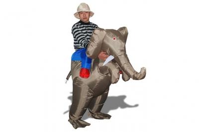 Costume &Eacute;xplorateur Sur Le Dos D'&eacute;l&eacute;phant D&eacute;guisement Avec Chapeau