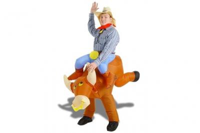 Eurroweb Costume tor&eacute;ro &agrave; Dos de Taureau Gonflable d&eacute;guisement rod&eacute;o