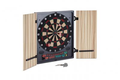 Klarfit - Dartmaster 180 Cible Jeu de fl&eacute;chettes &eacute;lectronique Embouts souples beige - Beige