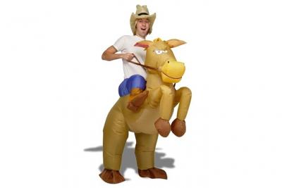 Eurrowebb D&eacute;guisement de Cow Boy &agrave; Cheval Gonflable Costume