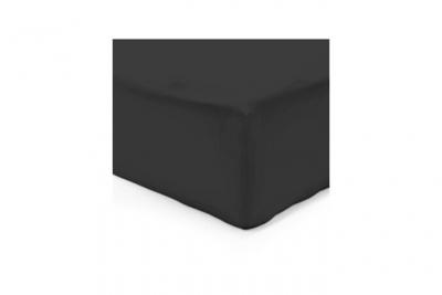 Vision - Drap housse Noir - 160x200cm - 100% coton
