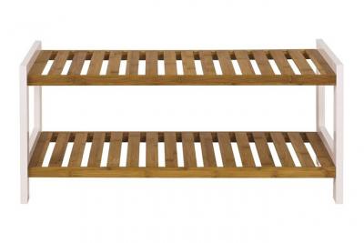 Haku M&ouml;bel 38329 &Eacute;tag&egrave;re MDF/Bambou Blanc-Nature 70 x 26 x 33 cm
