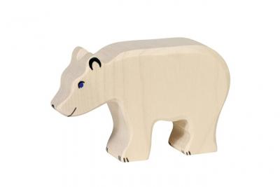 Figurine en bois holztiger : animaux de la mer : ours blanc