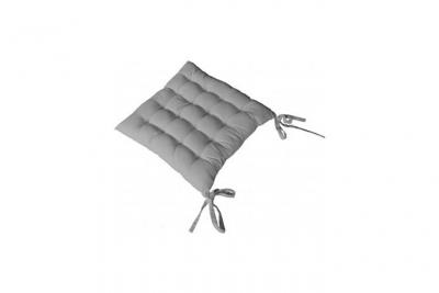 Enjoy Home - Assise matelass&eacute;e 38 x 38 x 3 cm lola 100% coton - gris