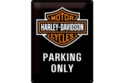 Grande plaque m&eacute;tal Harley Davidson Parking